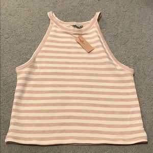 cropped american eagle high neck tank top